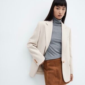 Mango Structured Wool Blazer - NWT